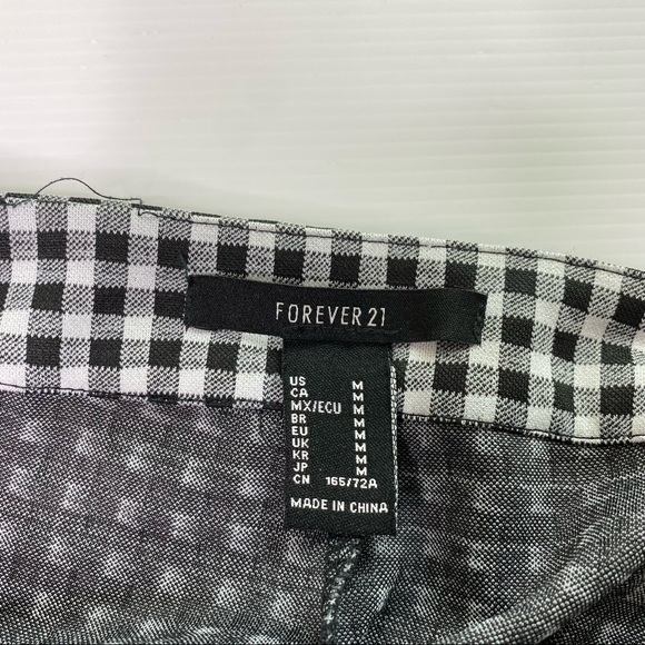 Forever 21 Black & White Checked Flare Pants - Picture 4 of 6